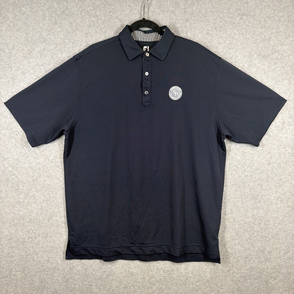Smokerise Country Club, GA Footjoy FJ Navy Blue Golf Polo Shirt - Men's Size XL